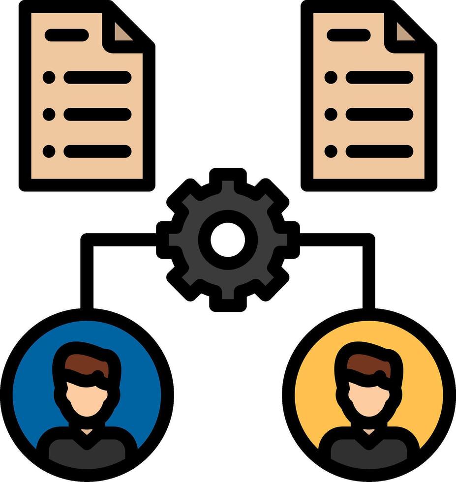 Onboarding Line Filled Icon vector