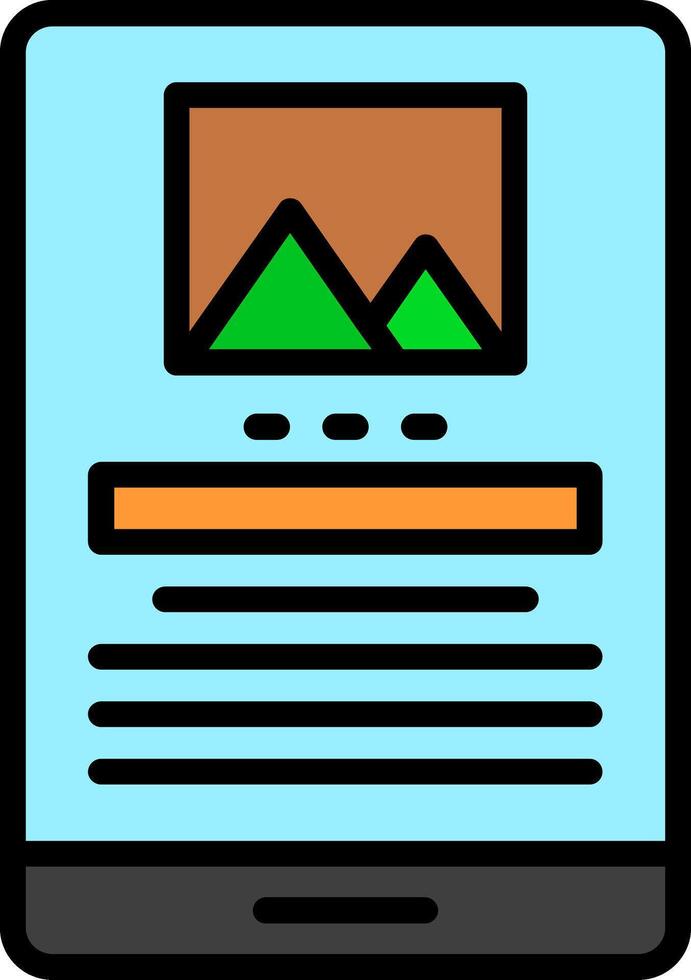 Flat Design Line Filled Icon vector
