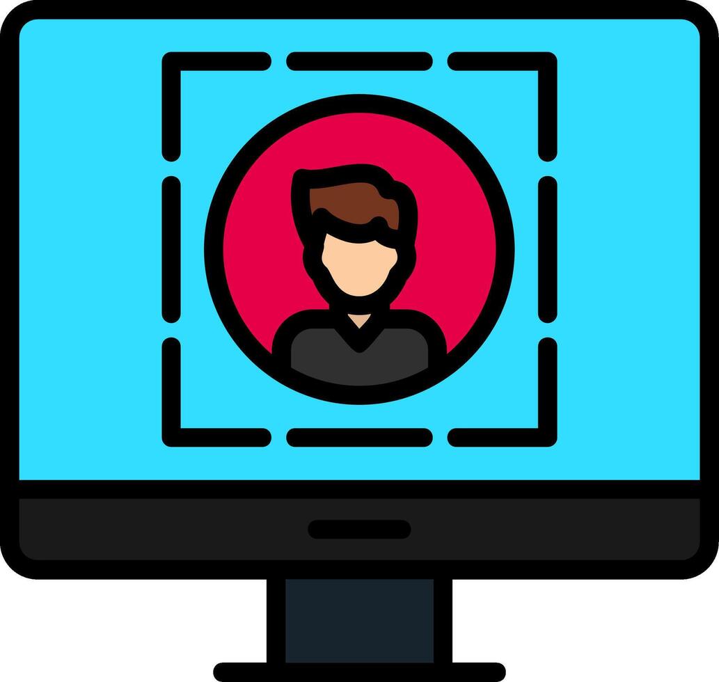 User Centered Design Line Filled Icon vector