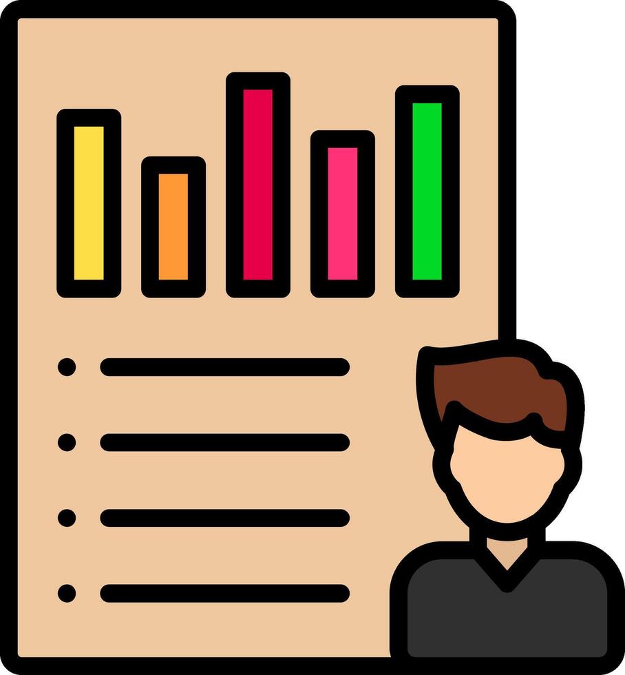 User Scenarios Line Filled Icon vector