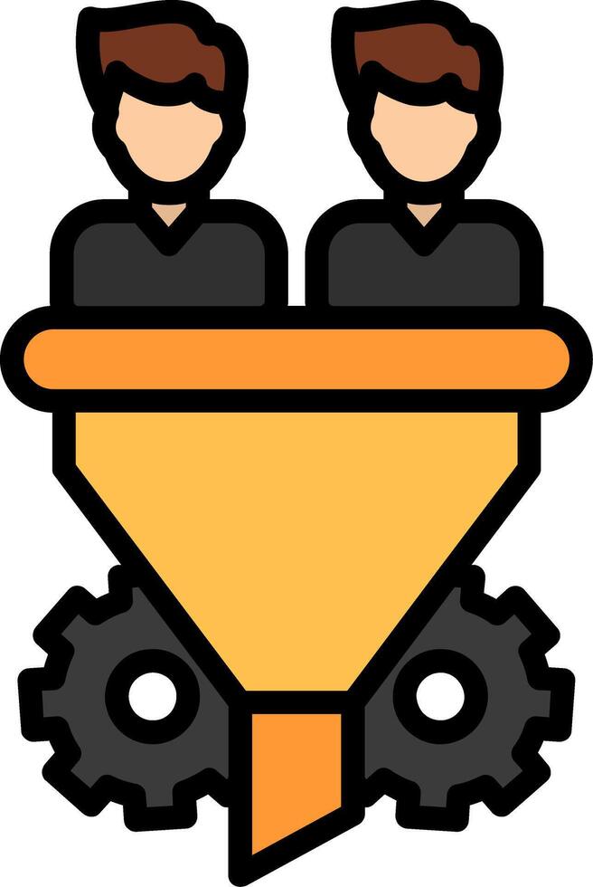 Conversion Rate Line Filled Icon vector