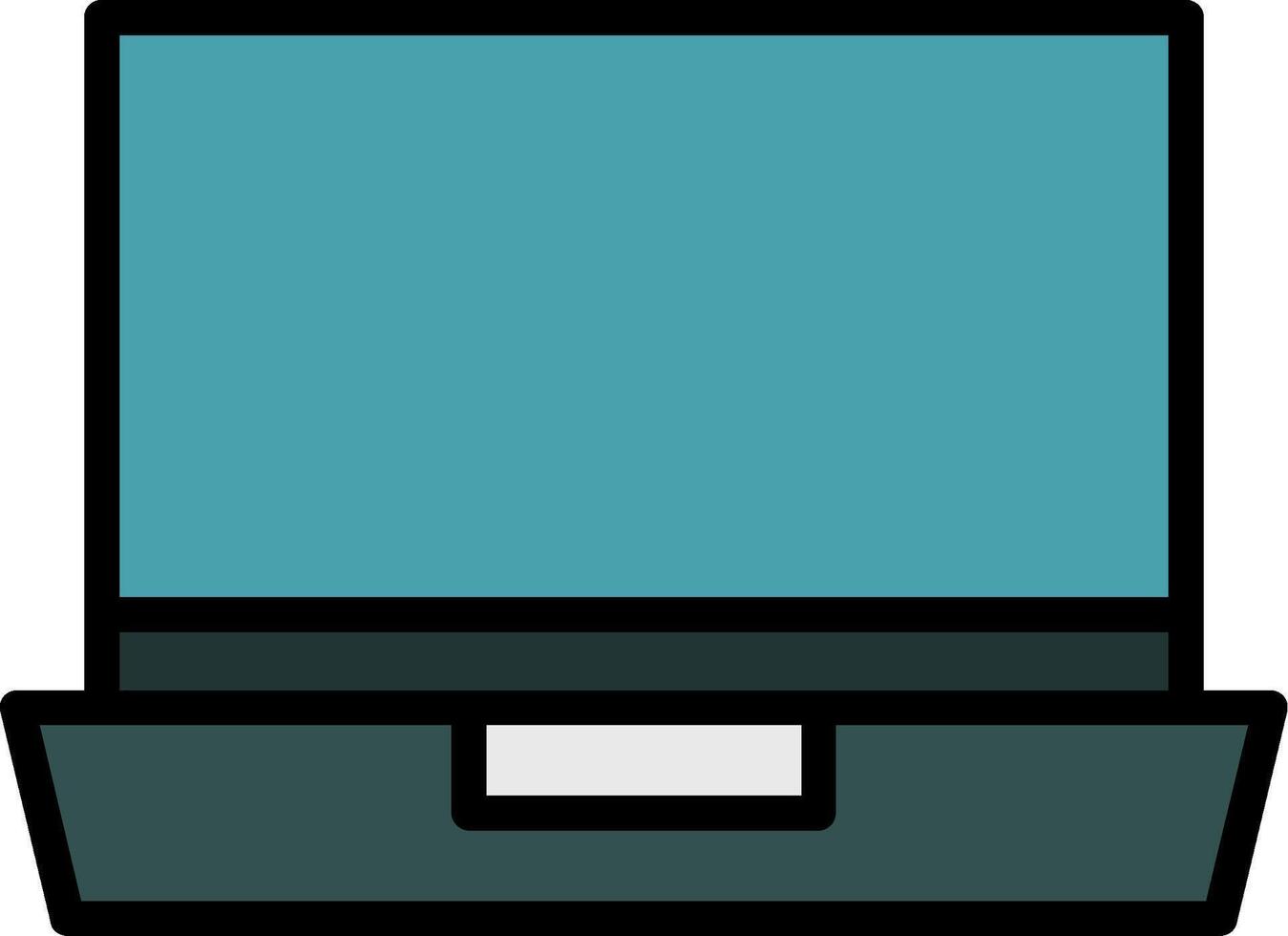 Laptop Line Filled Icon vector