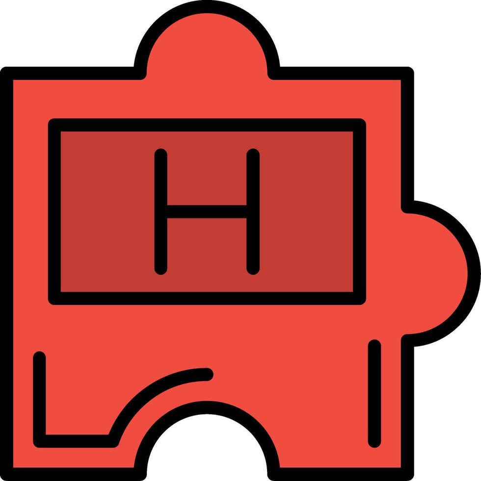 Periodic Table Line Filled Icon vector