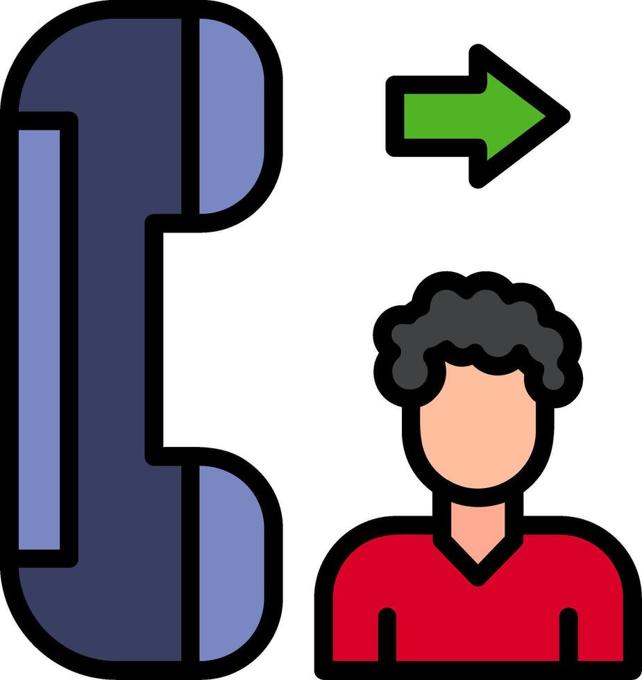 Contact Line Filled Icon vector