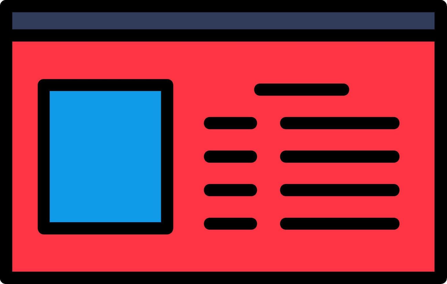 Id Card Line Filled Icon vector