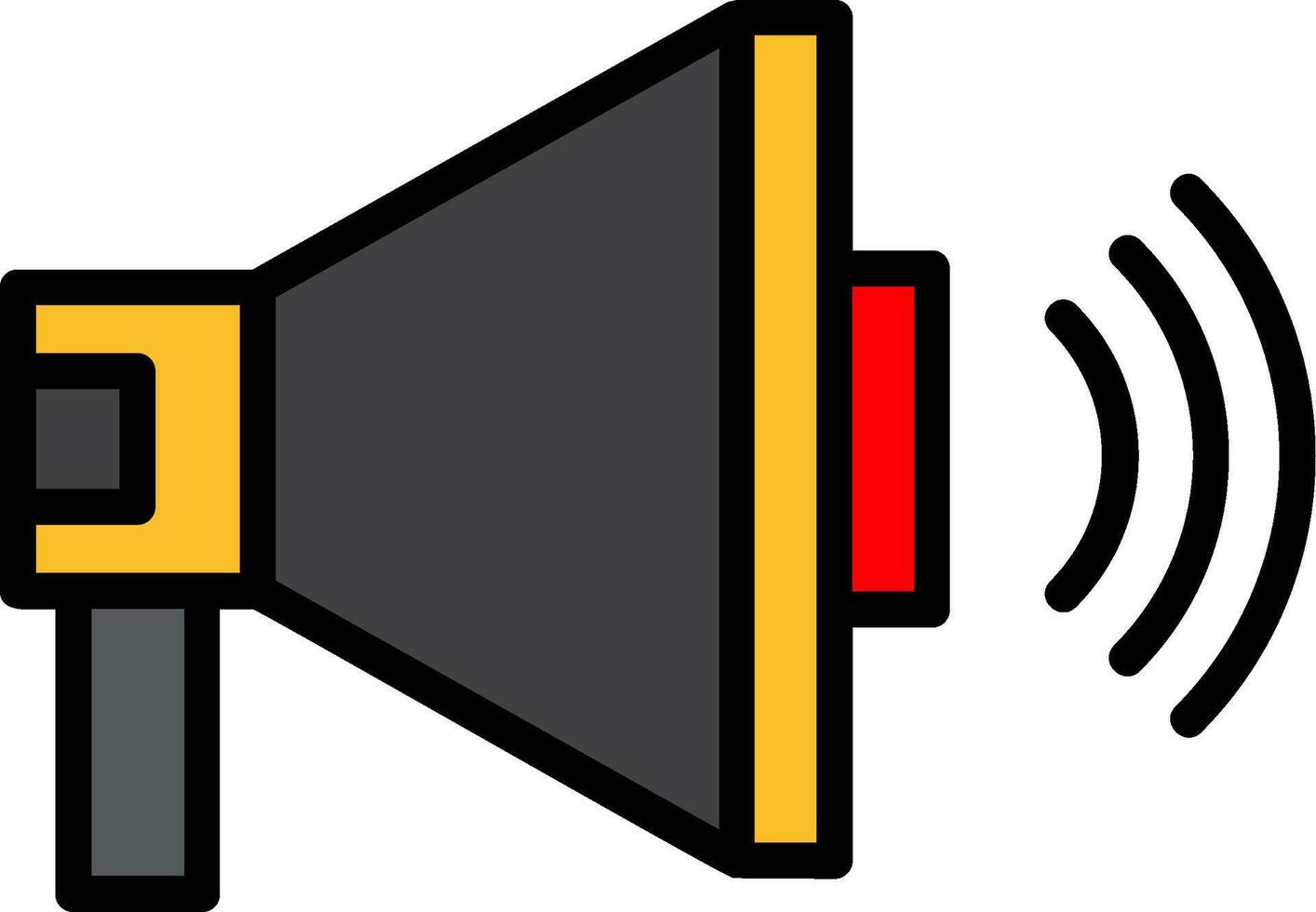 Megaphone Line Filled Icon vector