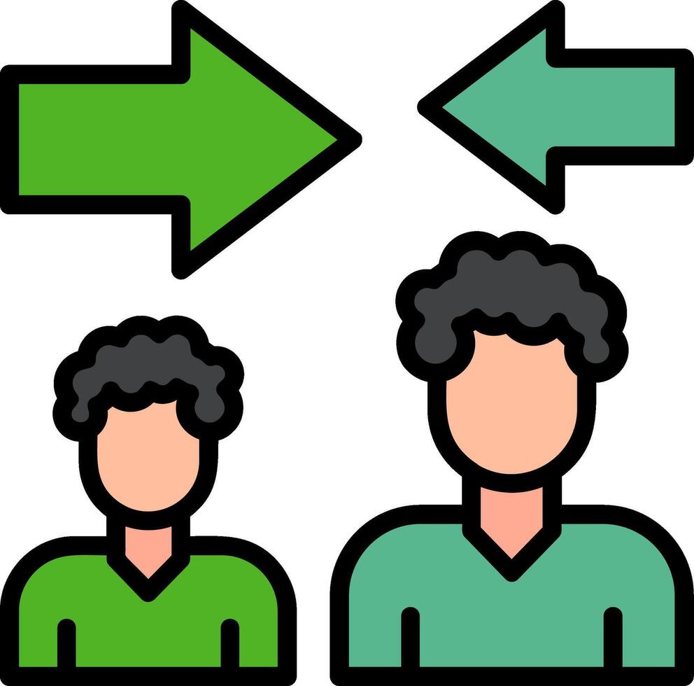 Mediator Line Filled Icon vector