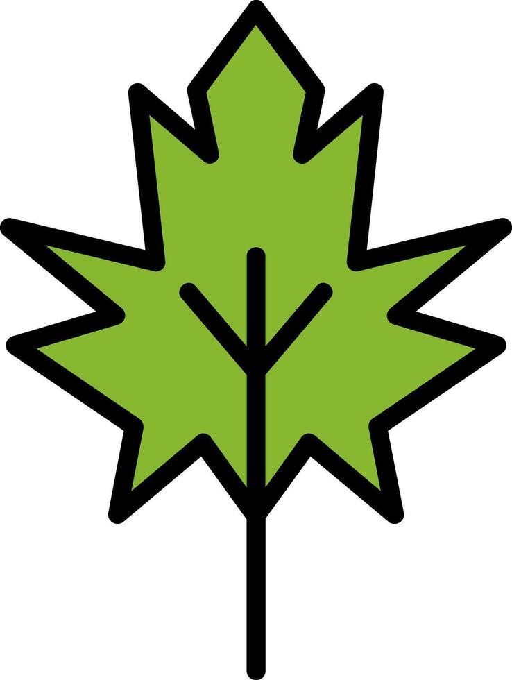 Dry Leaves Line Filled Icon vector