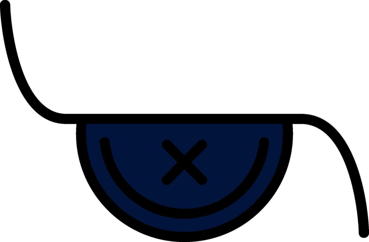Eye Patch Line Filled Icon vector