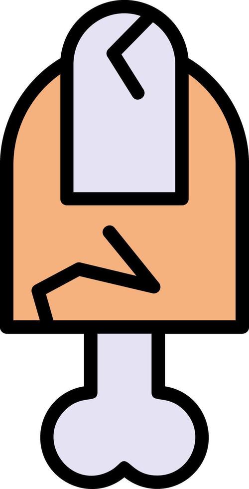 Scary Finger Line Filled Icon vector
