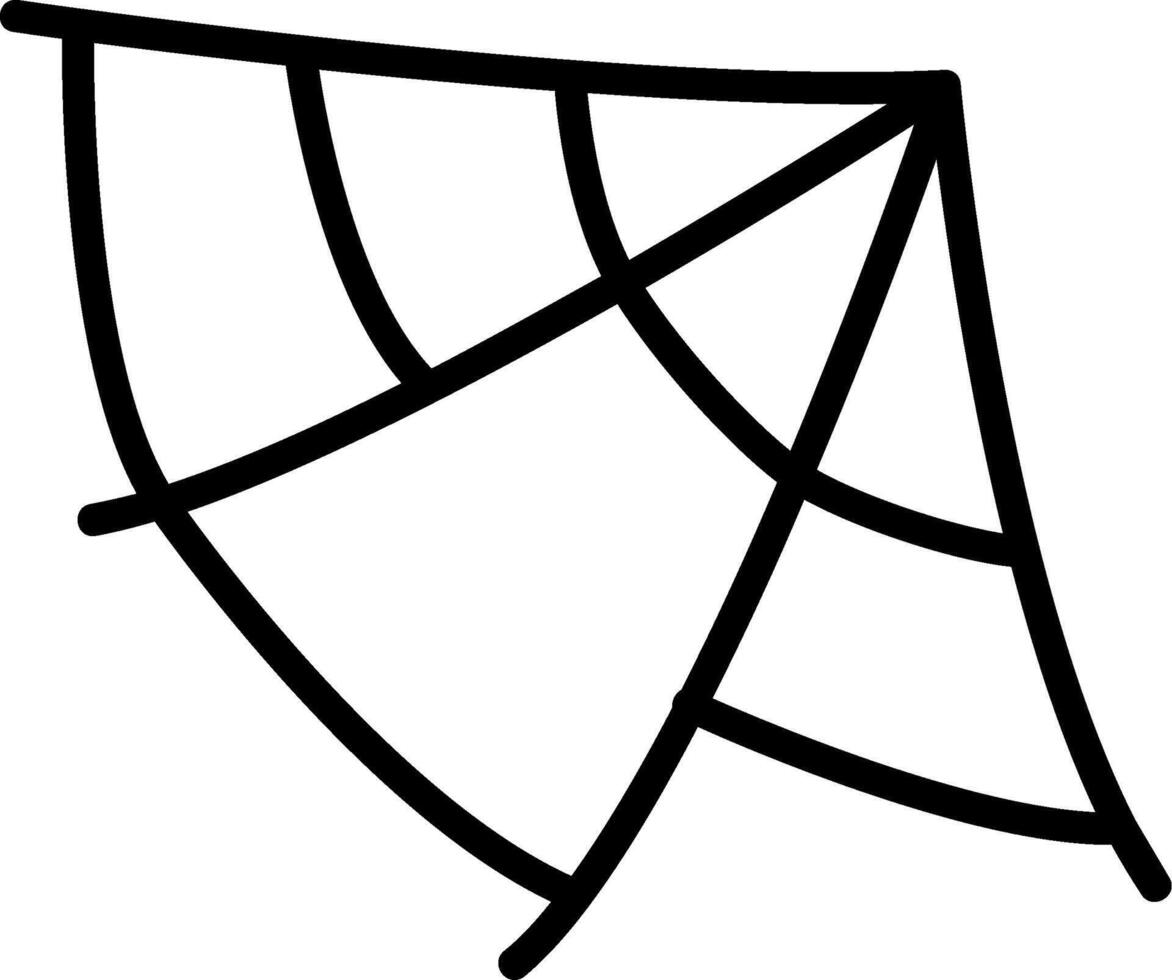 Spider Web Line Filled Icon vector