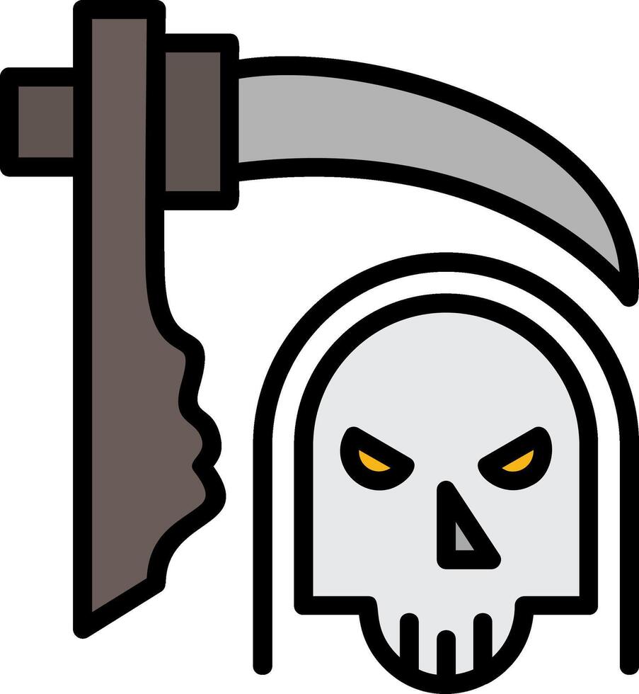Death Line Filled Icon vector