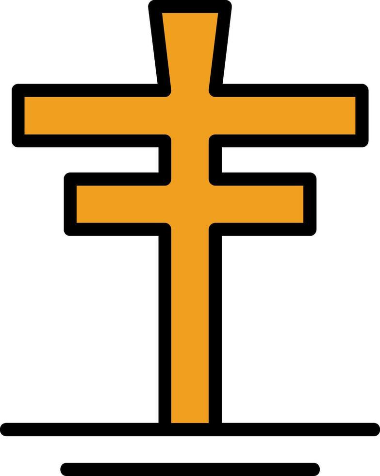 Cross Line Filled Icon vector