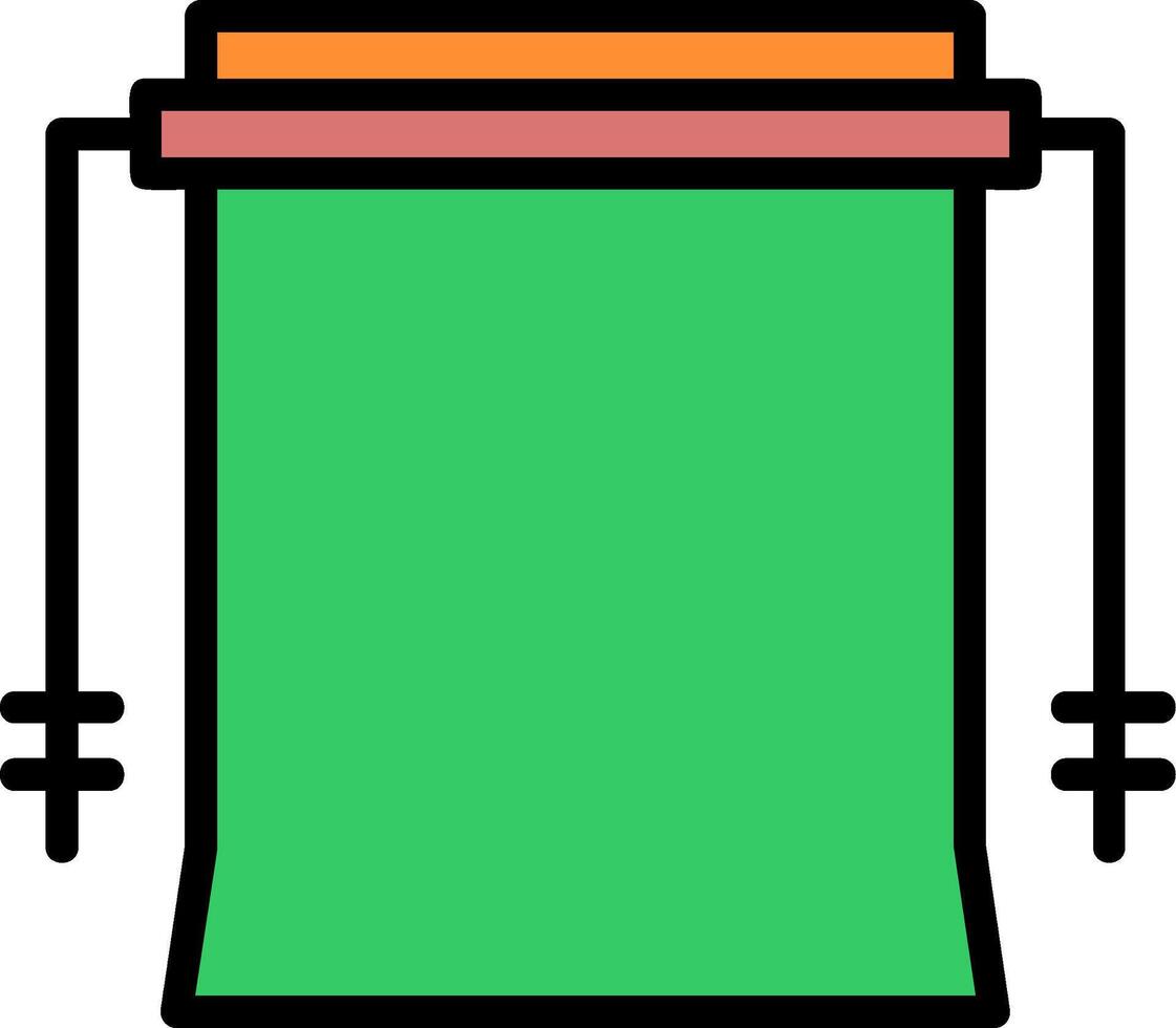 Camera Backdrop Line Filled Icon vector