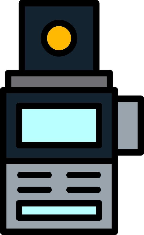 Camera Meter Line Filled Icon vector