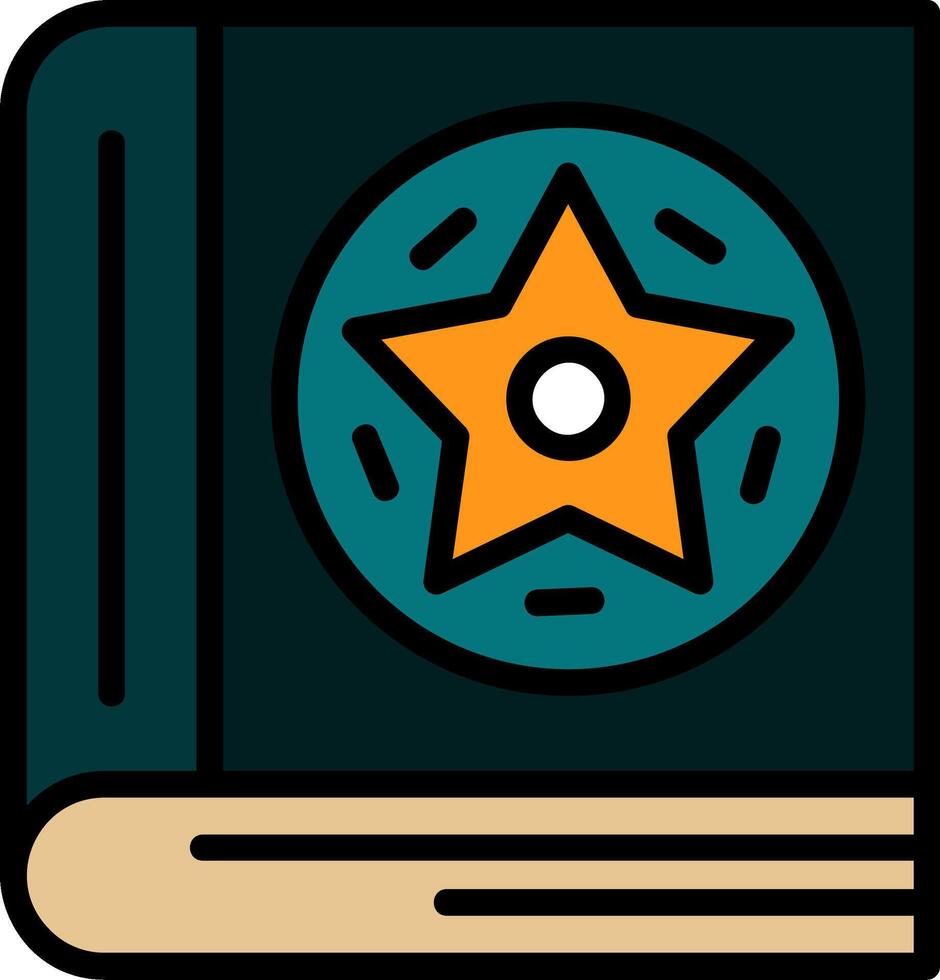 Spellbook Line Filled Icon vector