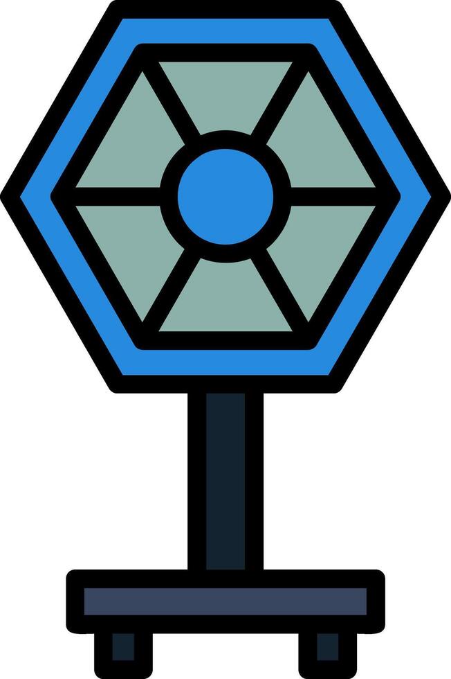 Camera Reflector Line Filled Icon vector