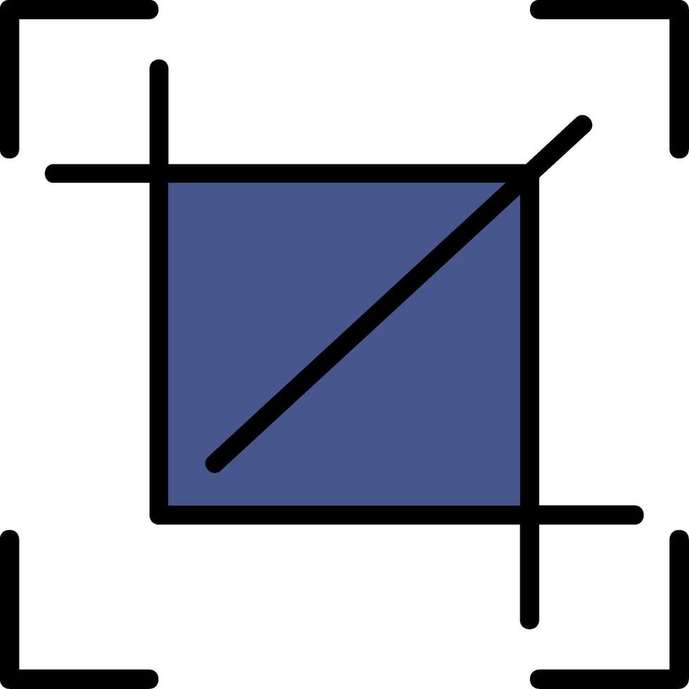Crop Line Filled Icon vector