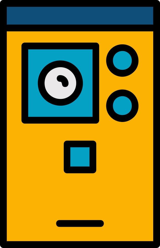 Smartphone Camera Line Filled Icon vector