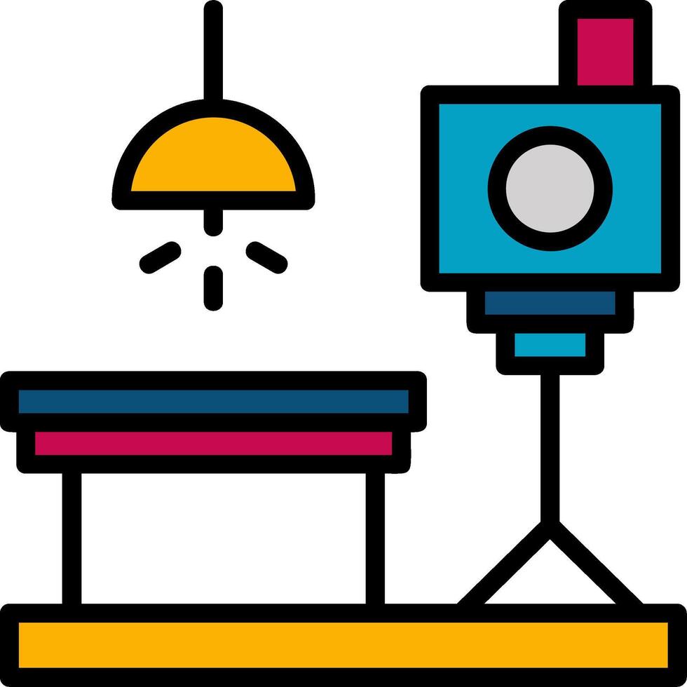 Photo Studio Line Filled Icon vector