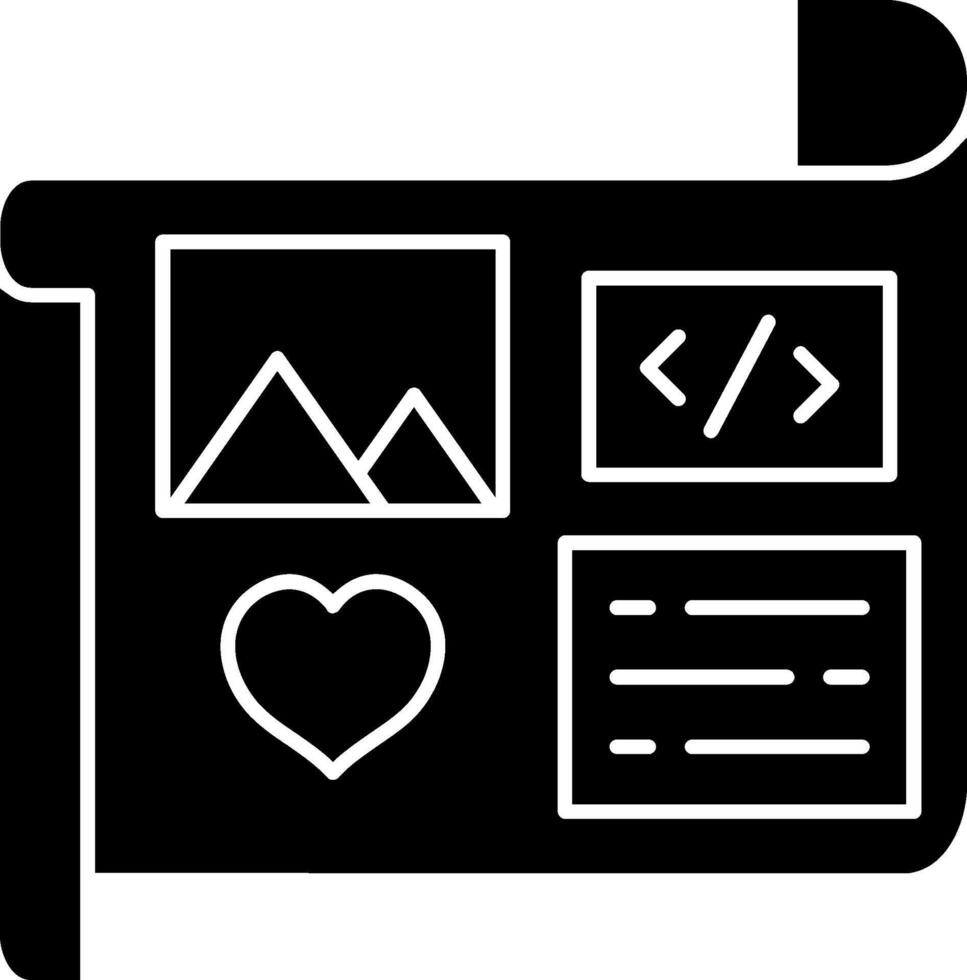 Mockup Glyph Icon vector