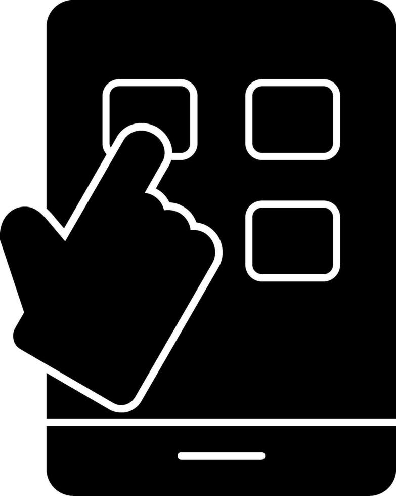 Interaction Design Glyph Icon vector