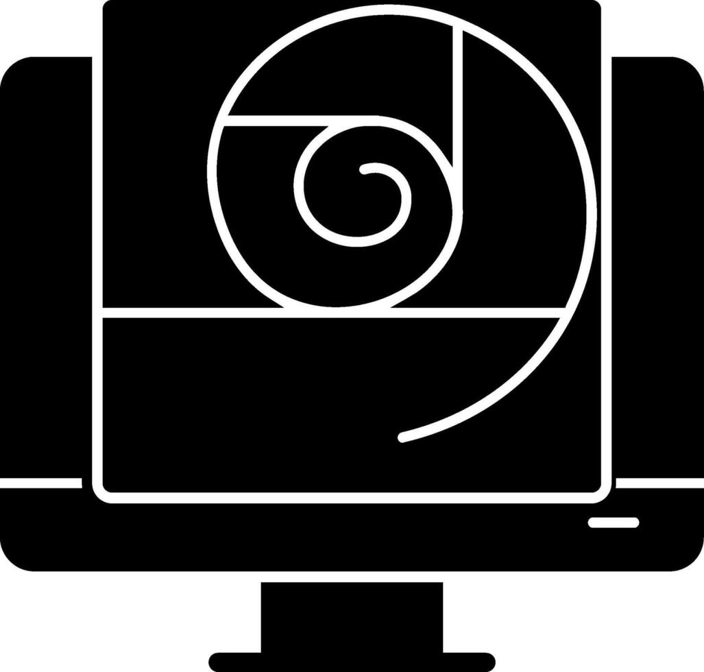 Golden Ration Glyph Icon vector