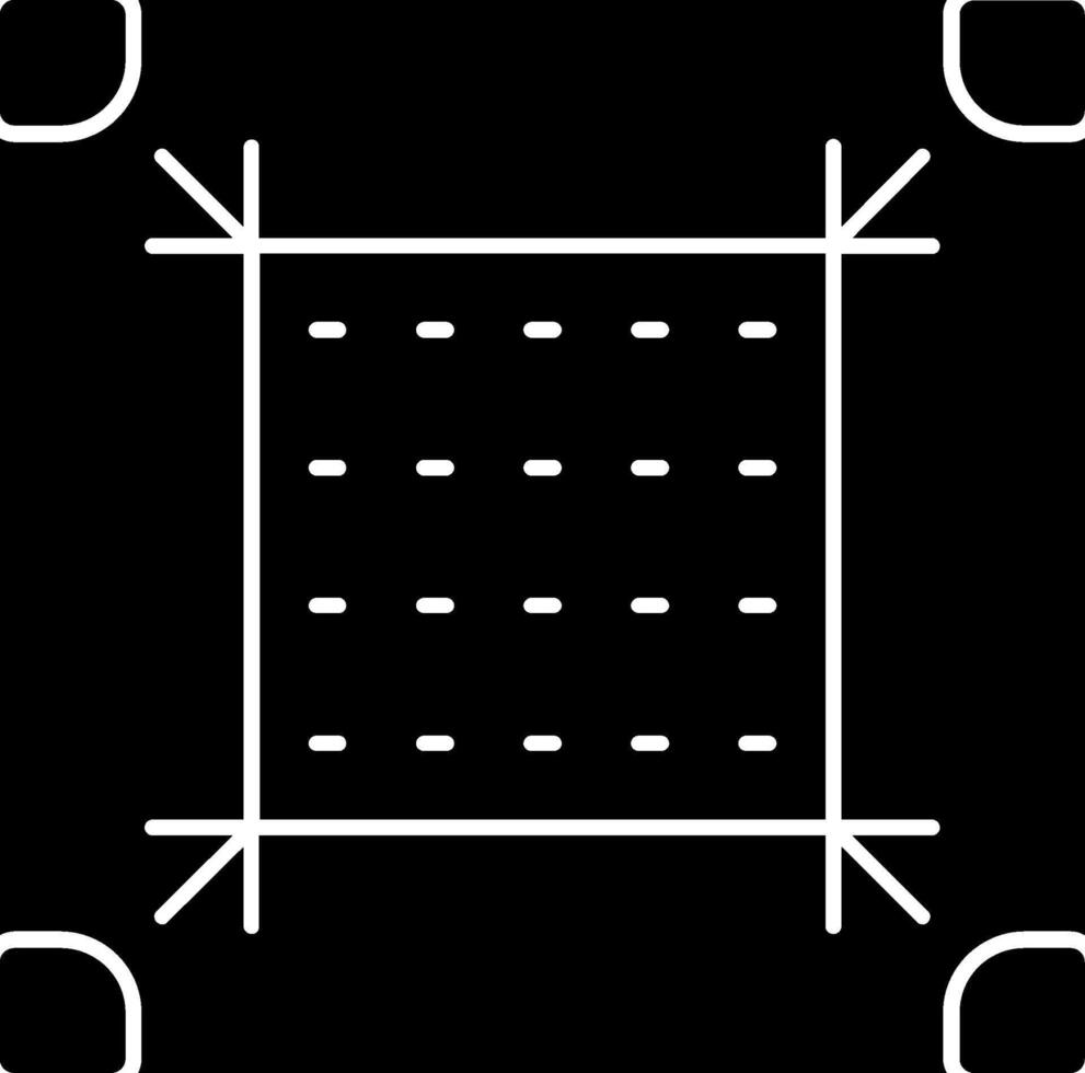 Dots Per Inch Glyph Icon vector