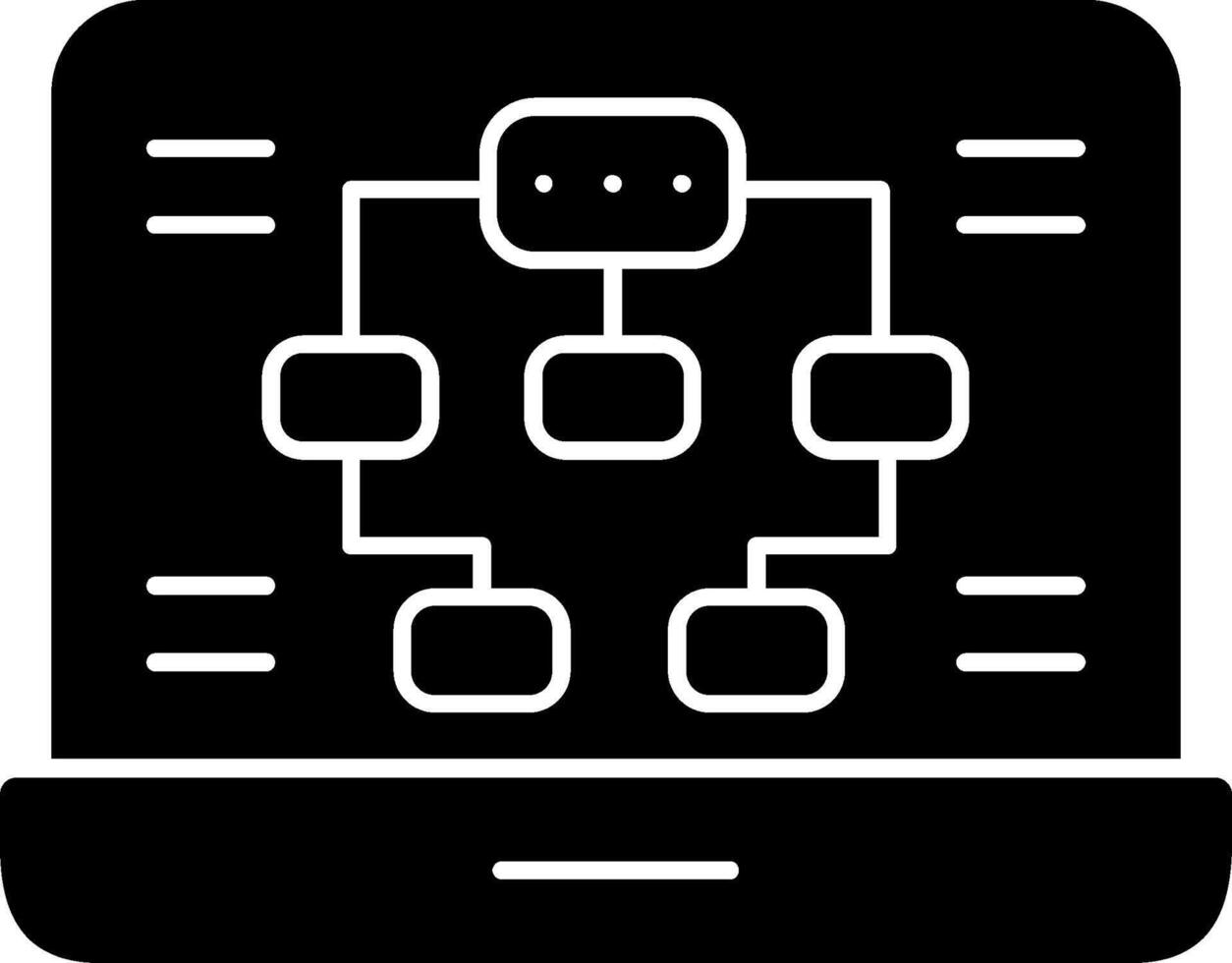 Information Architecture Glyph Icon vector