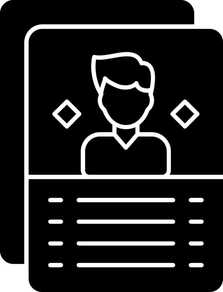 User Persona Glyph Icon vector