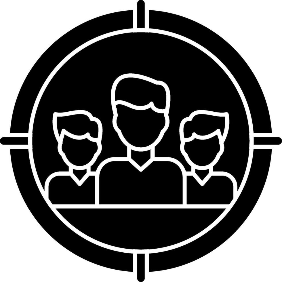 Focus Group Glyph Icon vector