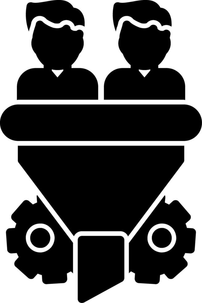 Conversion Rate Glyph Icon vector