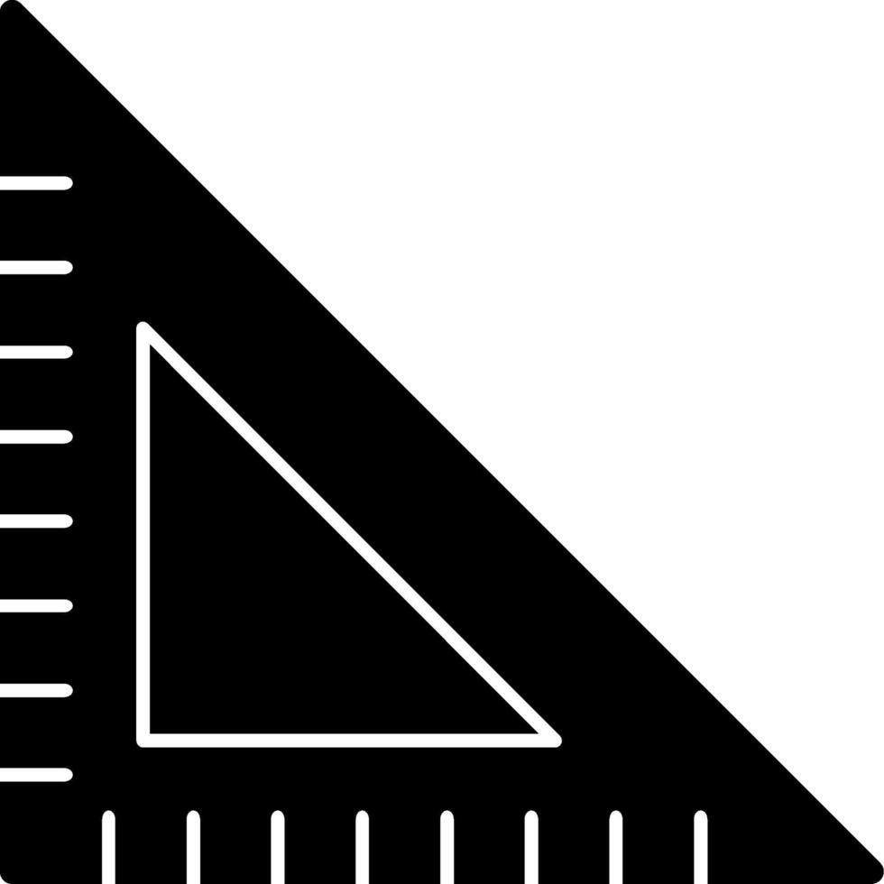 Triangular Ruler Glyph Icon vector