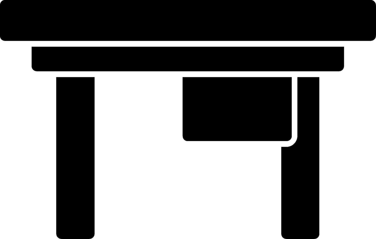 Desk Glyph Icon vector