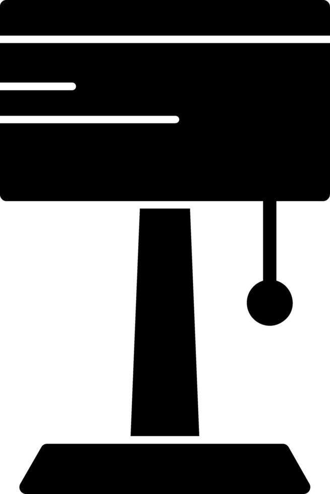 Desk Lamp Glyph Icon vector