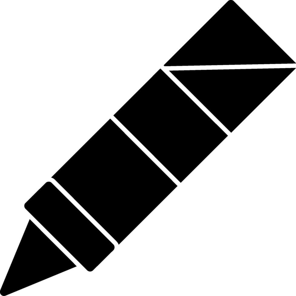 Crayon Glyph Icon vector