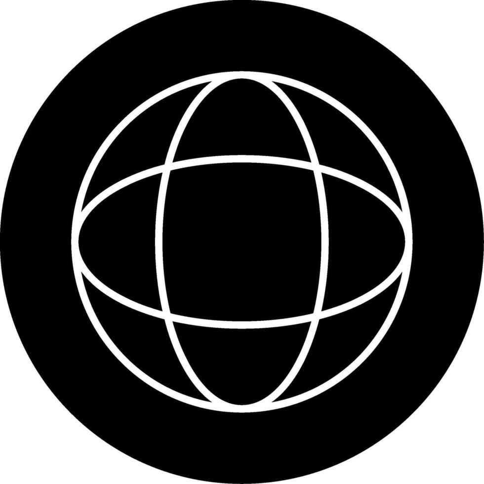 Globe Glyph Icon vector