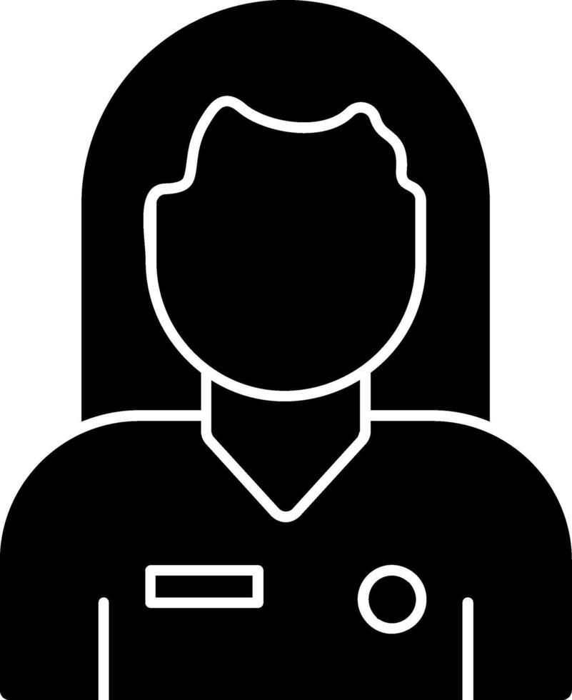 Female Student Glyph Icon vector