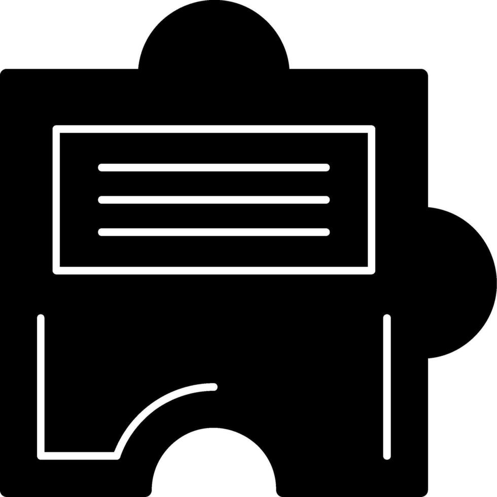 Puzzle Glyph Icon vector