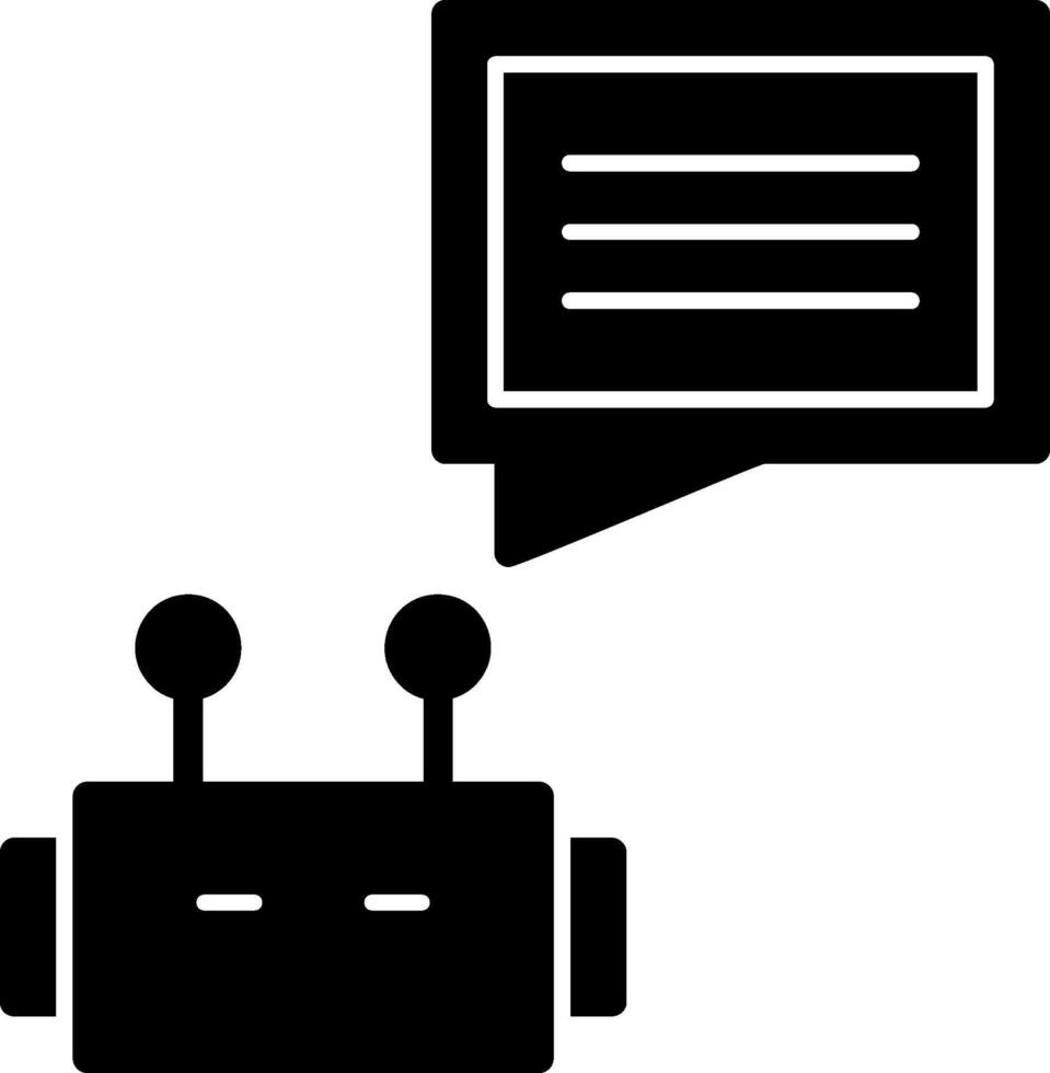 Chatbot Glyph Icon vector