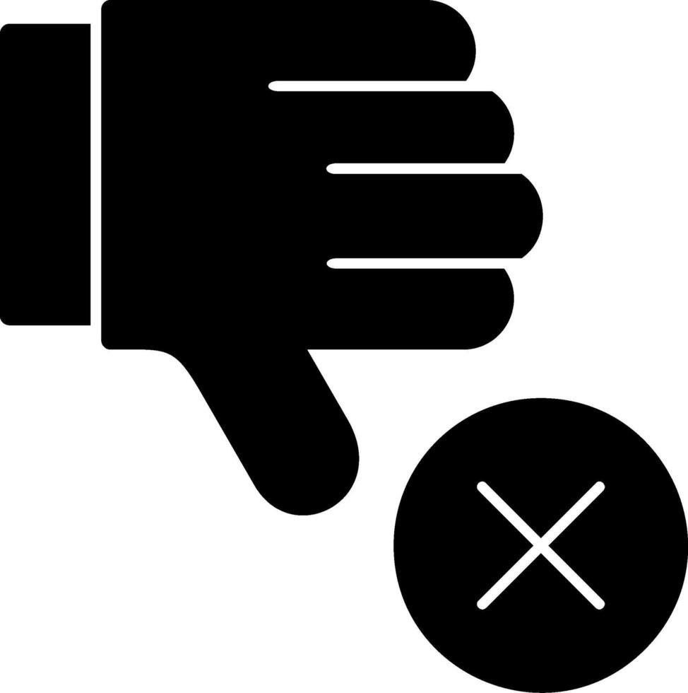 Dislike Glyph Icon vector