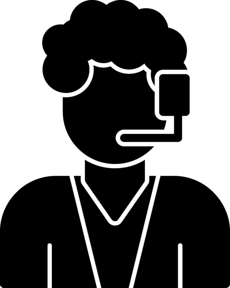 Customer Service Glyph Icon vector