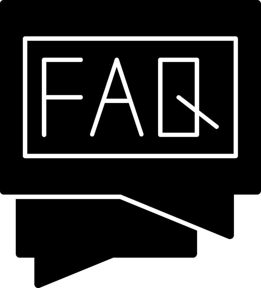 FAQ Glyph Icon vector