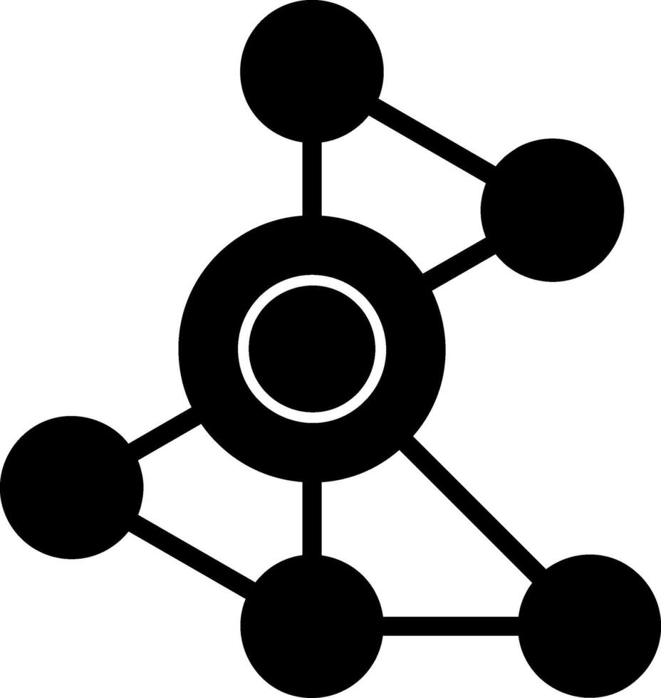 Network Glyph Icon vector