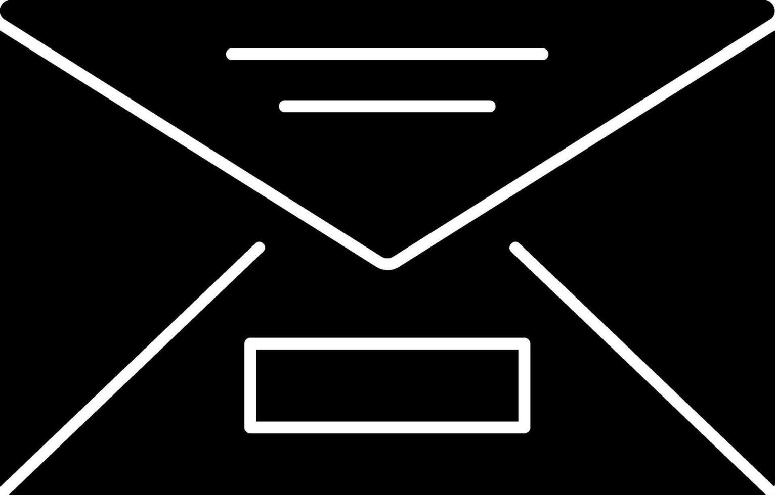 Mail Glyph Icon vector