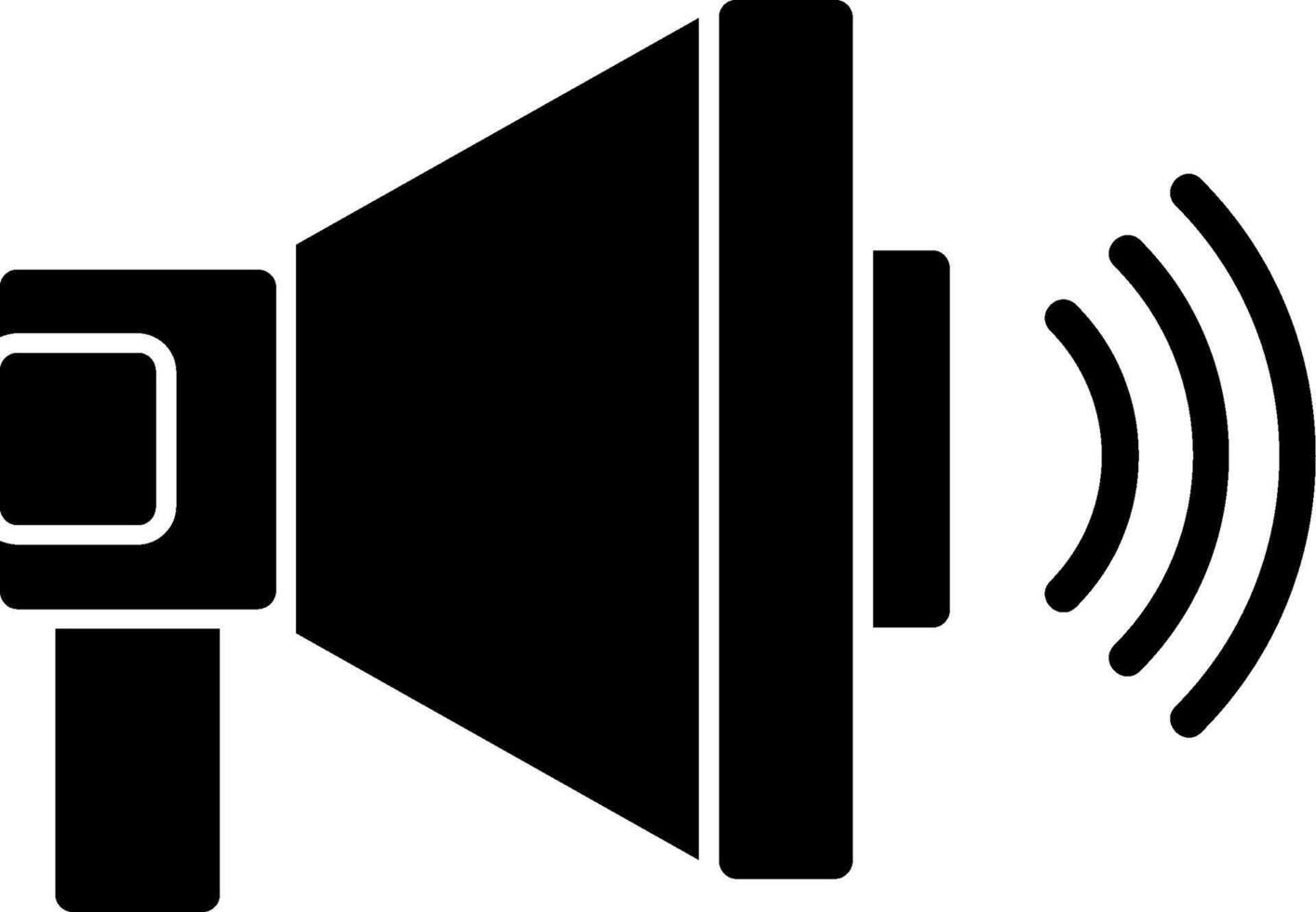 Megaphone Glyph Icon vector
