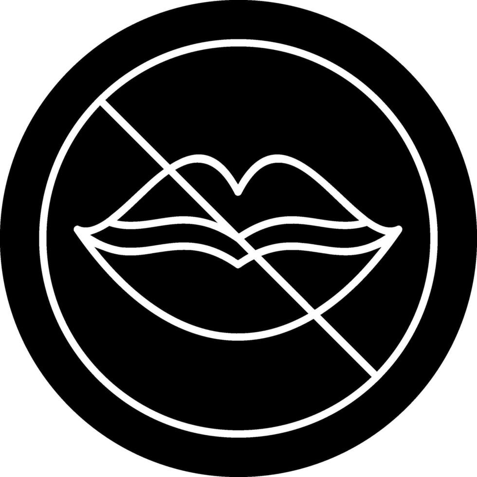 No Speak Glyph Icon vector