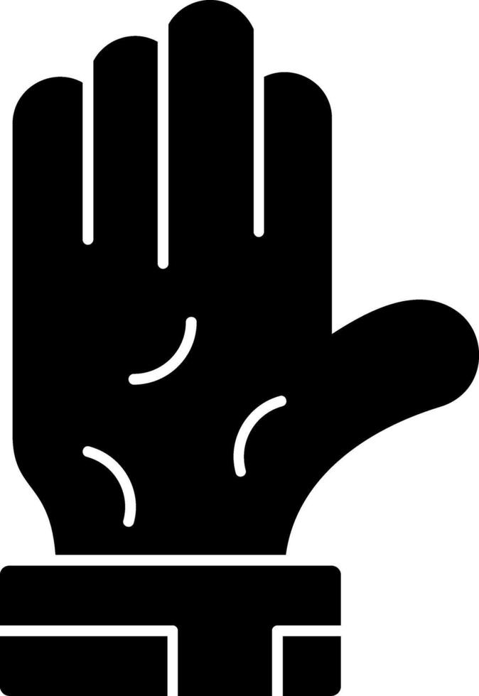 Raise Hand Glyph Icon vector