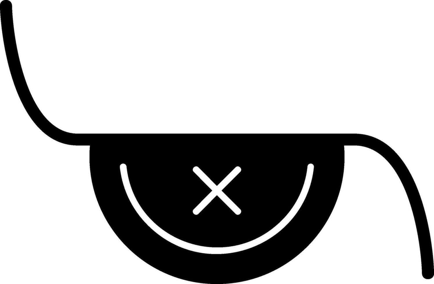 Eye Patch Glyph Icon vector