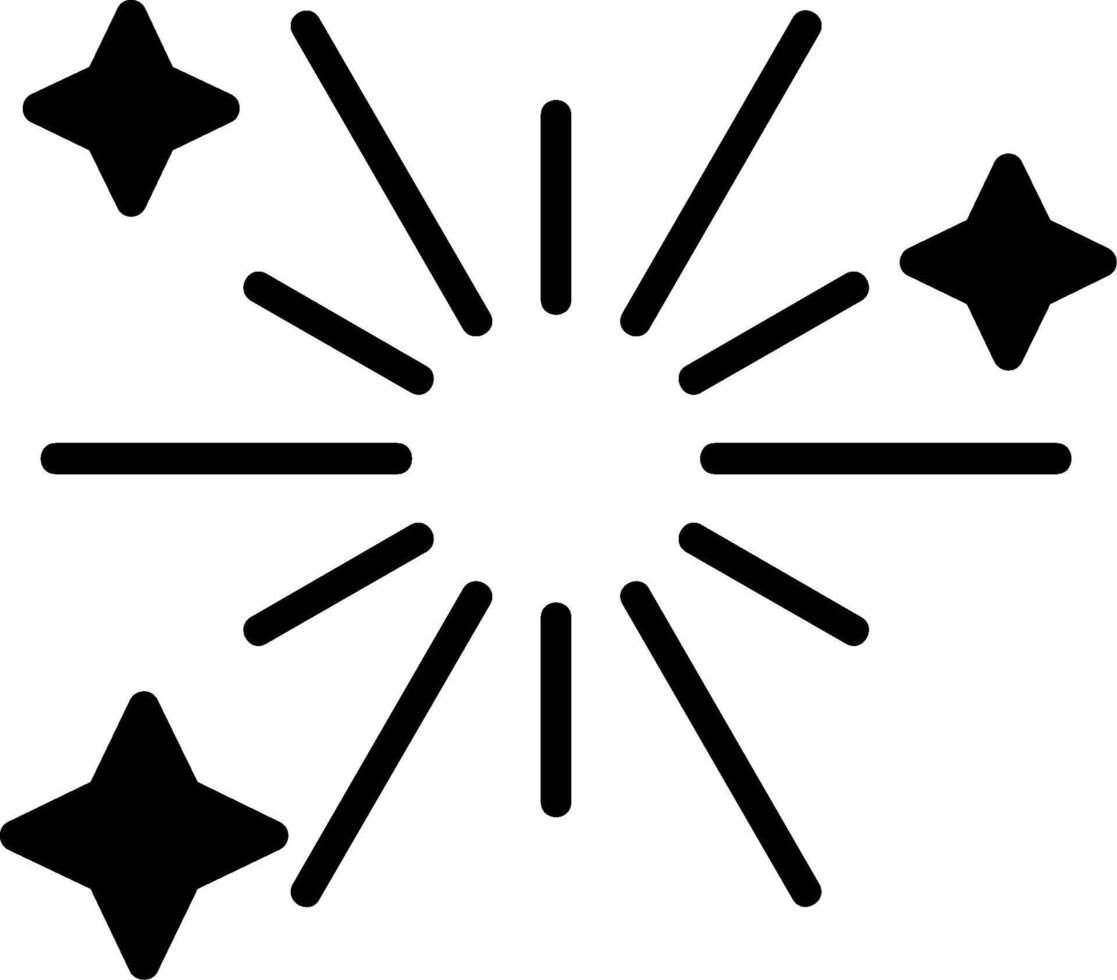 Fireworks Glyph Icon vector